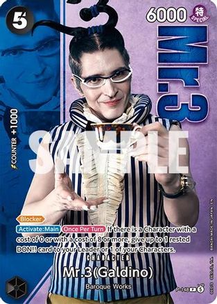 Mr.3 (Galdino) - P-148 (Premium Card Collection -Live Action Edition Vol.2 Baroque Works-) (P-148) - One Piece Promotion Cards Foil