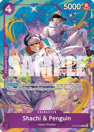 Shachi & Penguin (CS 26-27 Celebration Pack) (ST10-008) - One Piece Promotion Cards Foil