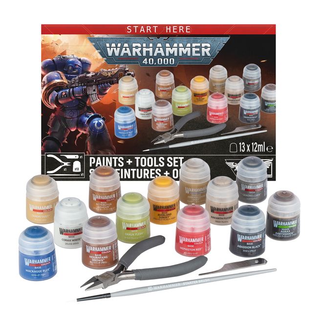 Warhammer Paints + Tools Set
