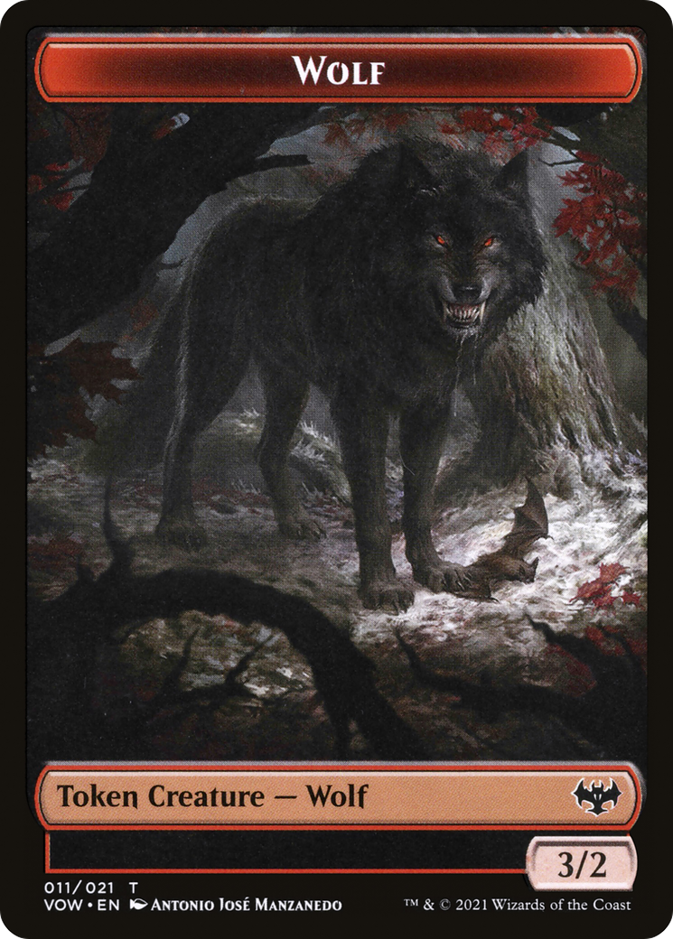 Wolf (TVOW-011) [Innistrad: Crimson Vow Tokens] Foil