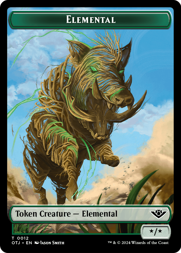 Elemental (TOTJ-012) [Outlaws of Thunder Junction Tokens] Foil