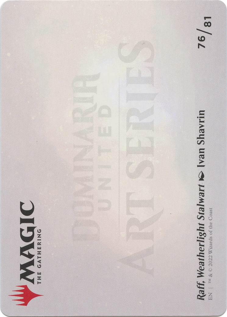 Raff, Weatherlight Stalwart // Raff, Weatherlight Stalwart (ADMU-076) (Borderless) [Dominaria United Art Series] Foil