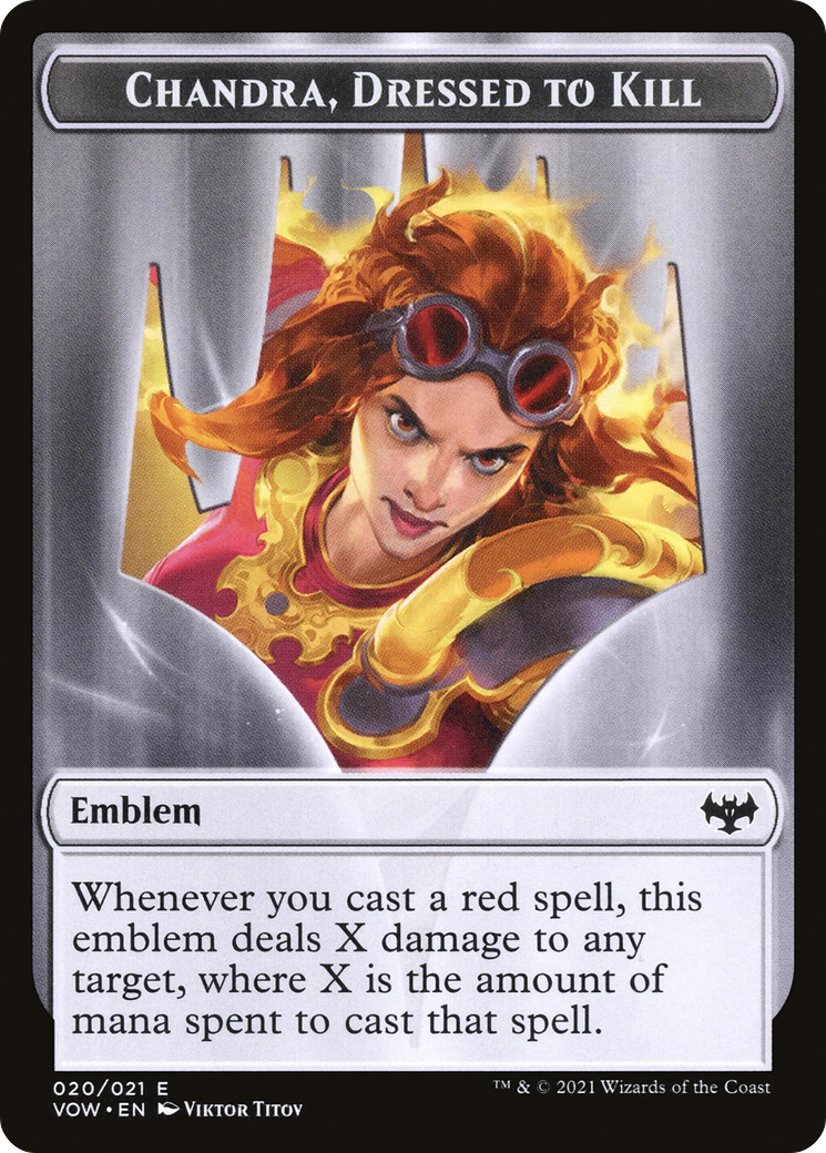 Chandra, Dressed to Kill Emblem (TVOW-020) [Innistrad: Crimson Vow Tokens]