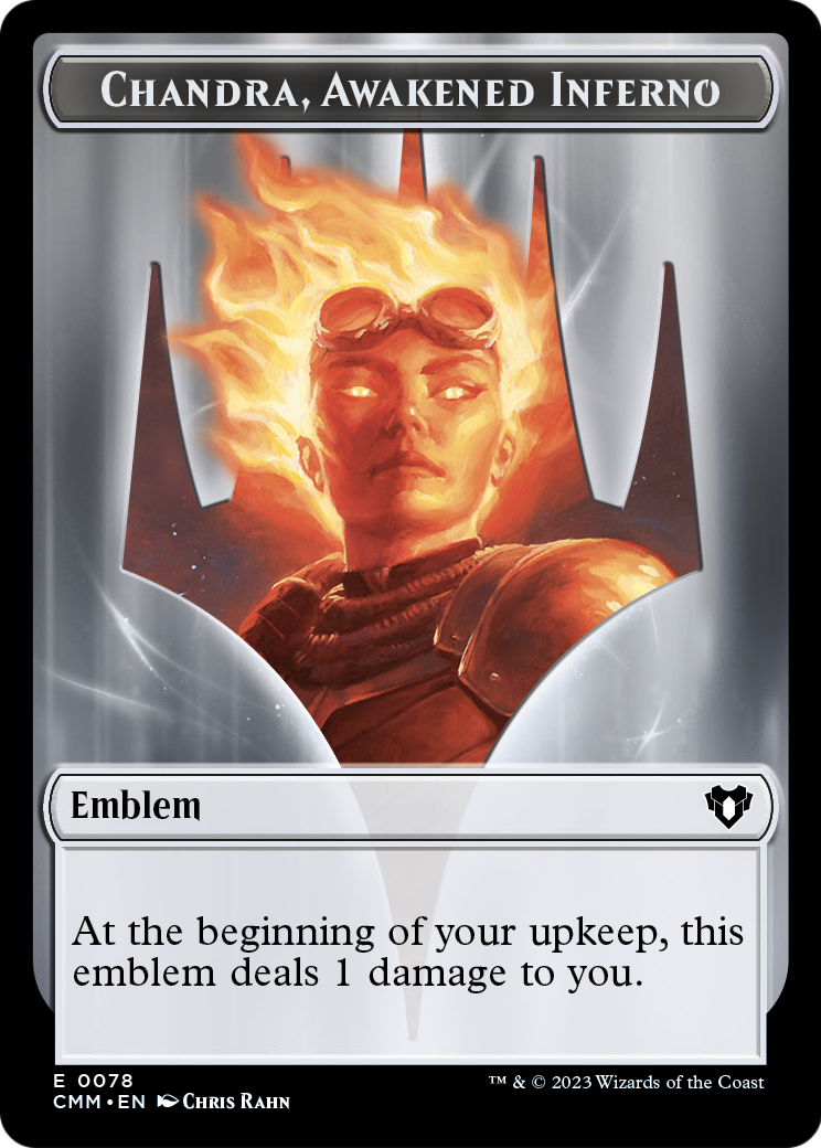 Chandra, Awakened Inferno Emblem (TCMM-078) [Commander Masters Tokens]