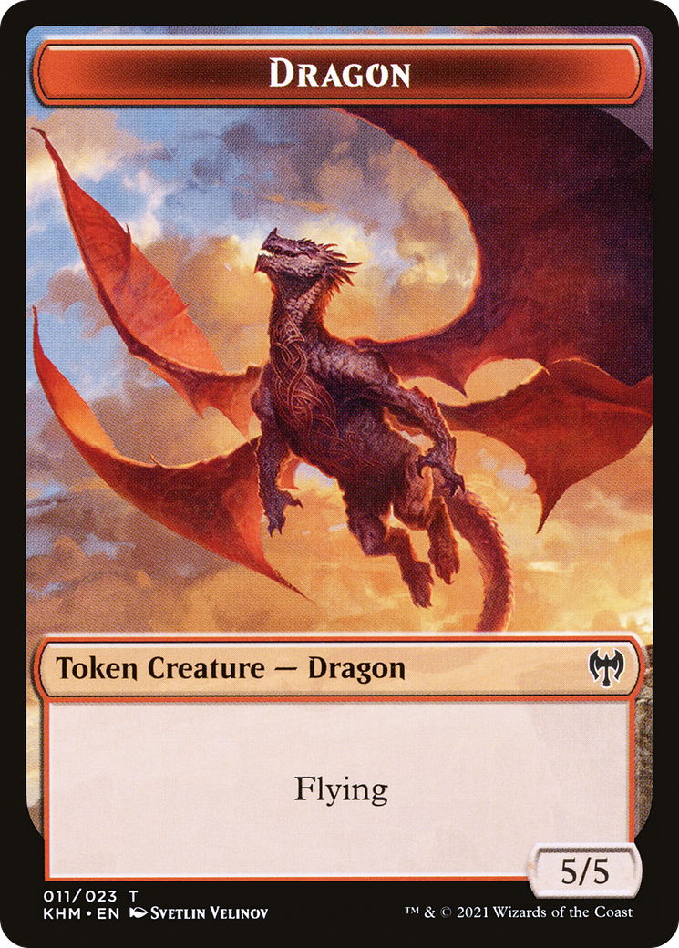 Dragon (TKHM-011) [Kaldheim Tokens] Foil