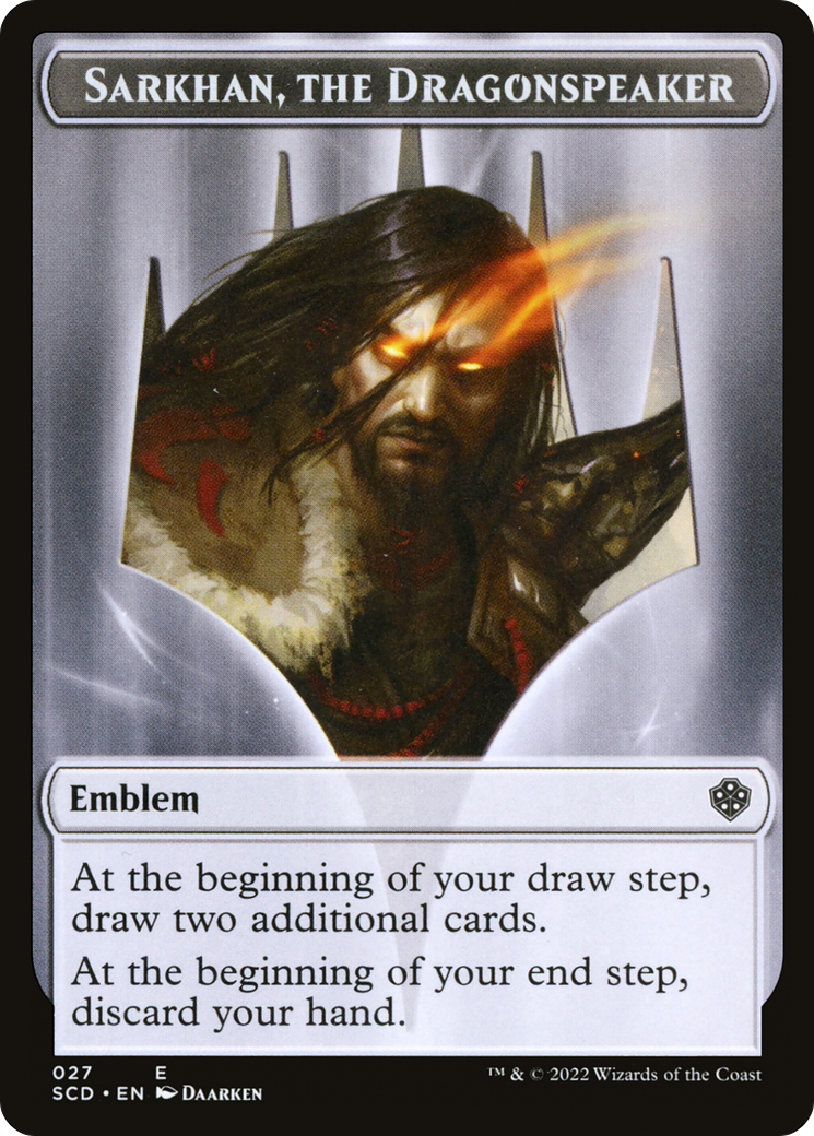 Sarkhan, the Dragonspeaker Emblem (TSCD-027) [Starter Commander Deck Tokens] Foil