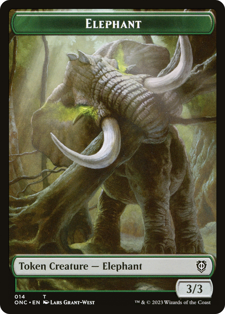 Elephant (TONC-014) [Phyrexia: All Will Be One Commander Tokens]