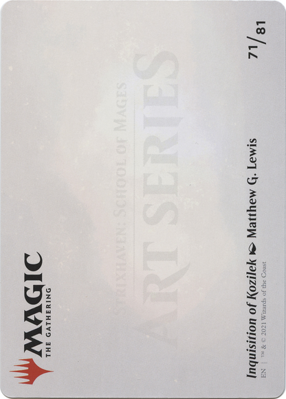 Inquisition of Kozilek // Inquisition of Kozilek (ASTX-071) (Borderless) [Strixhaven Art Series] Foil