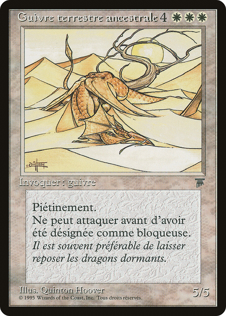 Elder Land Wurm (French) - "Guivre terrestre ancestorale" (REN-009) [Renaissance]