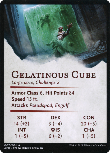 Gelatinous Cube // Gelatinous Cube (AAFR-007) (Borderless) [Adventures in the Forgotten Realms Art Series]