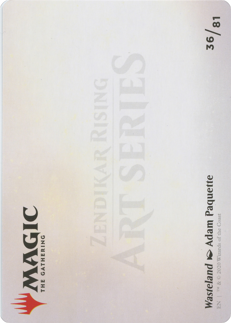 Wasteland // Wasteland (AZNR-036) (Borderless) [Zendikar Rising Art Series] Foil