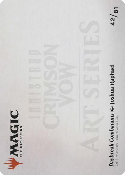 Daybreak Combatants // Daybreak Combatants (AVOW-042) (Borderless) [Crimson Vow Art Series] Foil