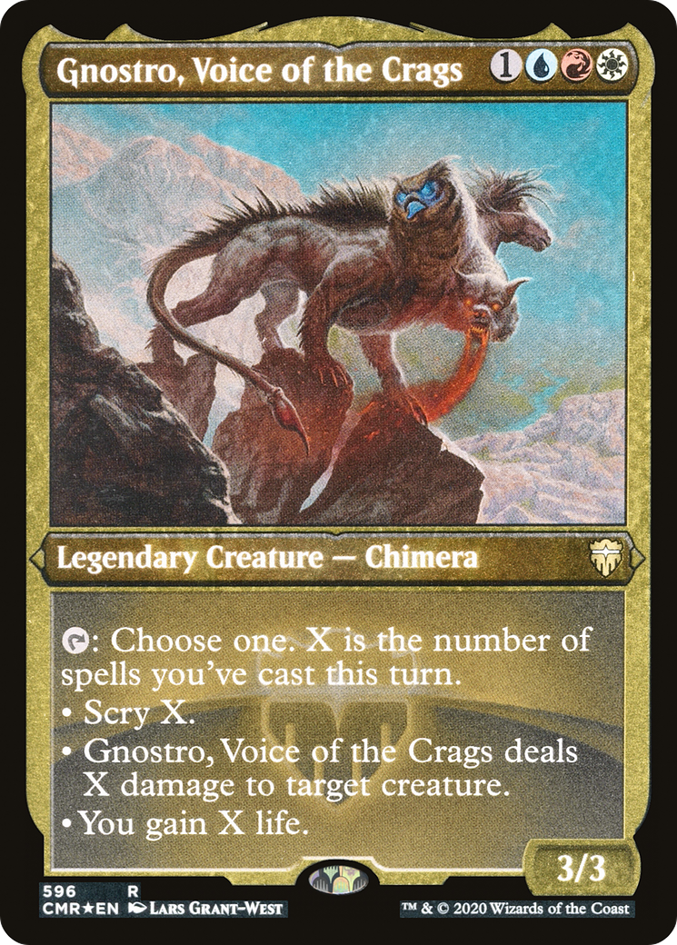 Gnostro, Voice of the Crags (Foil Etched) (CMR-596) [Commander Legends] Foil