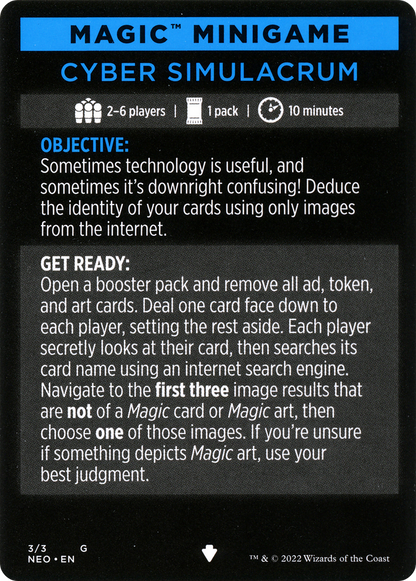 Cyber Simulacrum // Cyber Simulacrum (cont'd) (MNEO-003) [Kamigawa: Neon Dynasty Minigames]