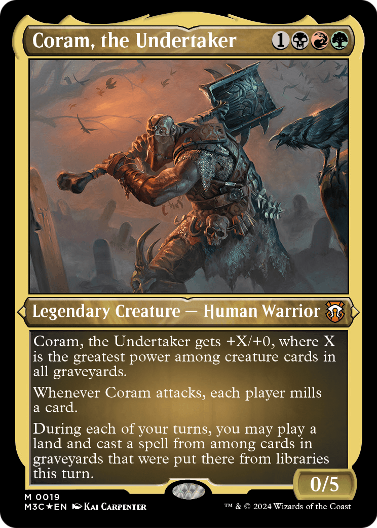Coram, the Undertaker (M3C-019) [Modern Horizons 3 Commander] Etched Foil