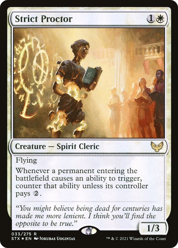 Strict Proctor (STX-33★) [Strixhaven: School of Mages] Foil