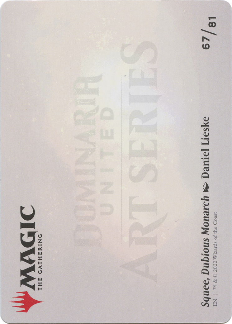 Squee, Dubious Monarch // Squee, Dubious Monarch (ADMU-067) (Borderless) [Dominaria United Art Series] Foil