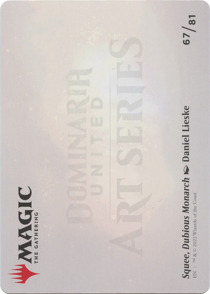 Squee, Dubious Monarch // Squee, Dubious Monarch (ADMU-067) (Borderless) [Dominaria United Art Series] Foil