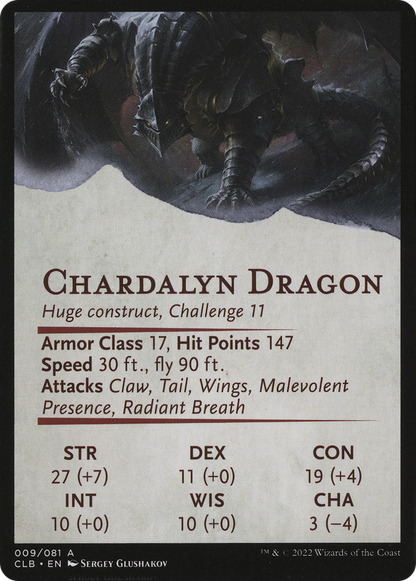 Chardalyn Dragon // Chardalyn Dragon (ACLB-009) (Borderless) [Battle for Baldur's Gate Art Series] Foil