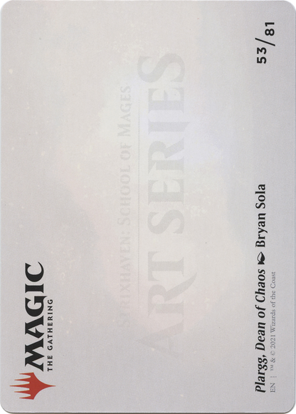Plargg, Dean of Chaos // Plargg, Dean of Chaos (ASTX-053) (Borderless) [Strixhaven Art Series]