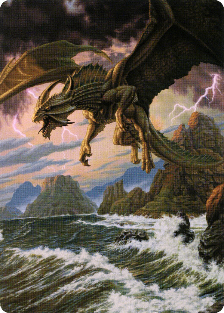 Ancient Bronze Dragon // Ancient Bronze Dragon (ACLB-003) (Borderless) [Battle for Baldur's Gate Art Series] Foil