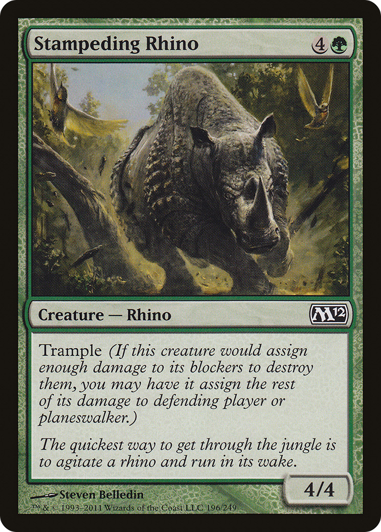Stampeding Rhino (M12-196) [Magic 2012] Foil