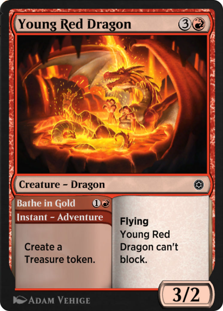 Young Red Dragon // Bathe in Gold (HBG-197) [Alchemy Horizons: Baldur's Gate]