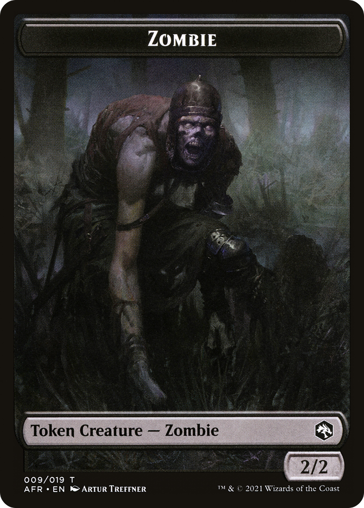 Zombie Token (AFR-009) [Adventures in the Forgotten Realms Tokens] Foil