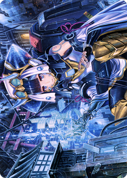Covert Technician // Covert Technician (ANEO-051) (Borderless) [Neon Dynasty Art Series] Foil