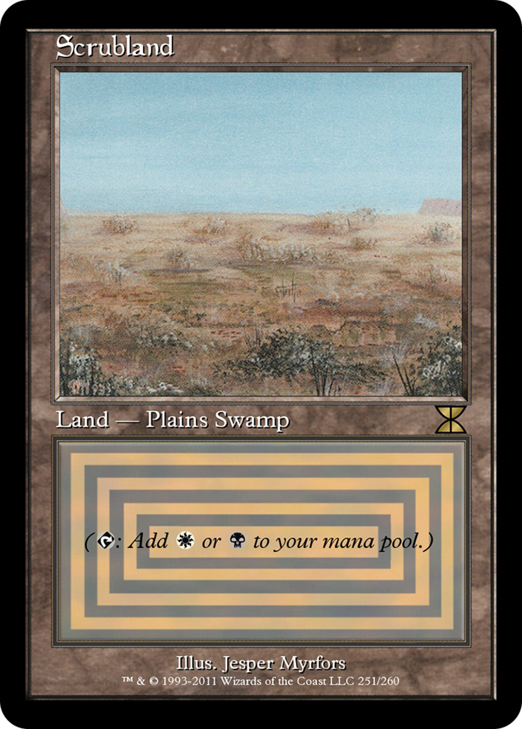 Scrubland (ME4-251) [Masters Edition IV] Foil