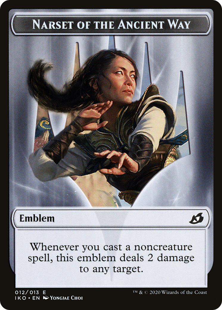 Narset of the Ancient Way Emblem (TIKO-012) [Ikoria: Lair of Behemoths Tokens]
