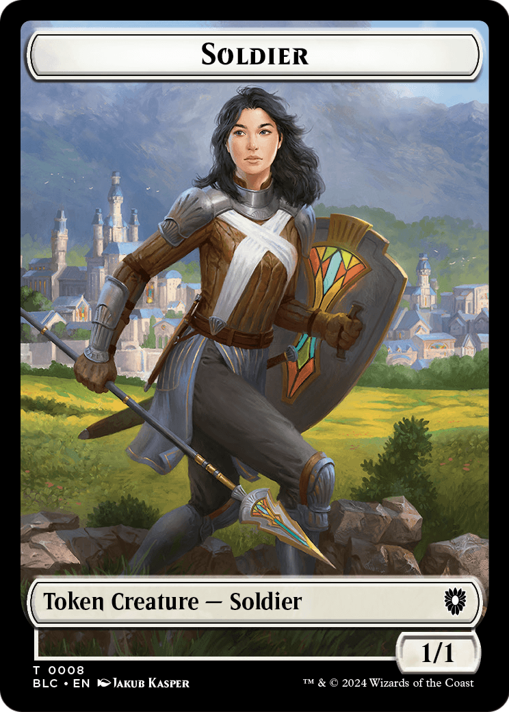 Soldier (TBLC-008) [Bloomburrow Commander Tokens]