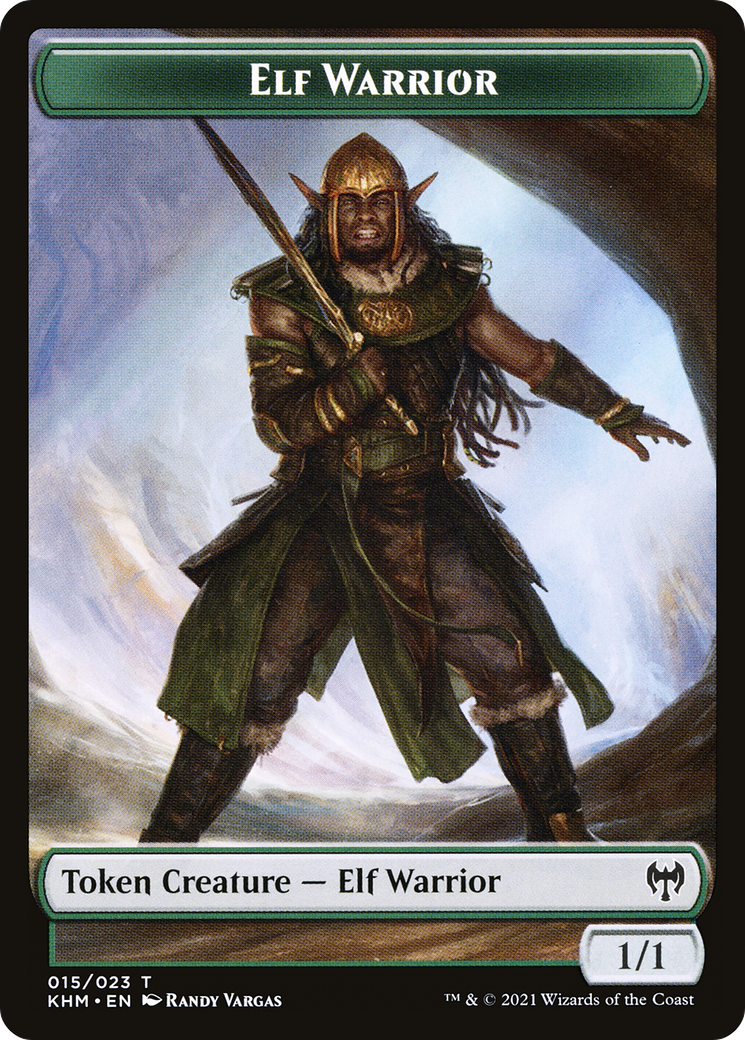 Elf Warrior (TKHM-015) [Kaldheim Tokens] Foil