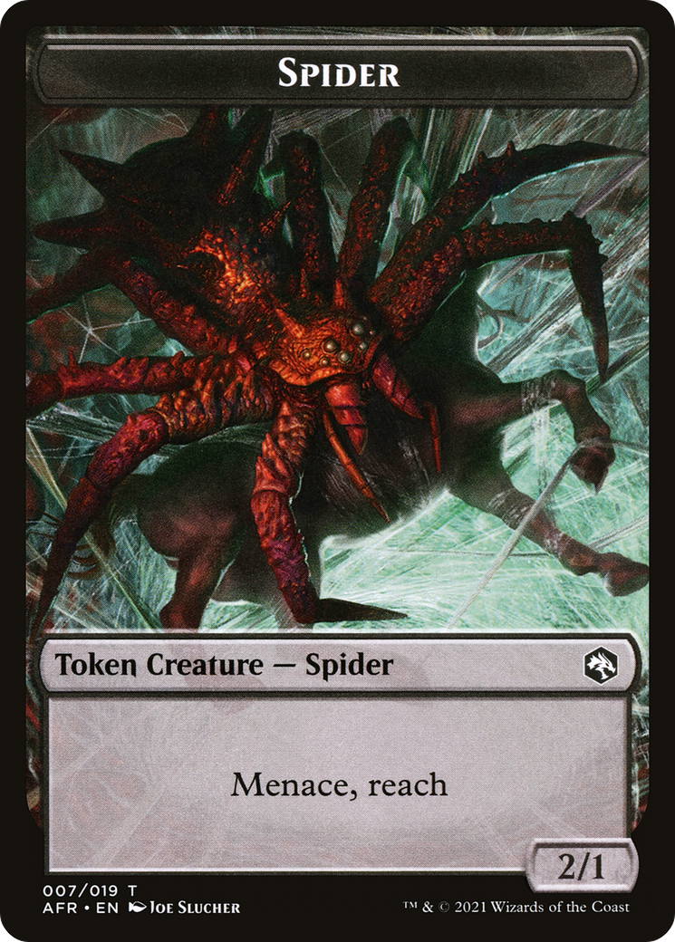 Spider (AFR-007) [Adventures in the Forgotten Realms Tokens] Foil