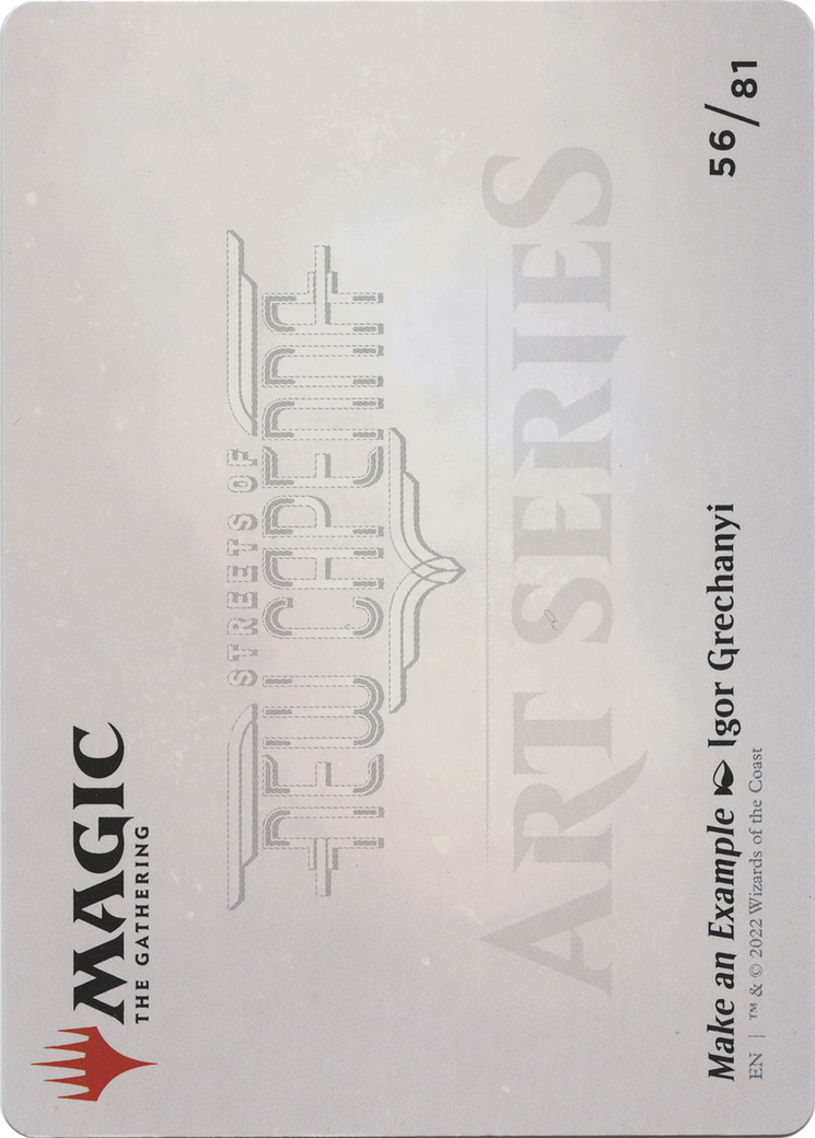 Make an Example // Make an Example (ASNC-056) (Borderless) [New Capenna Art Series] Foil