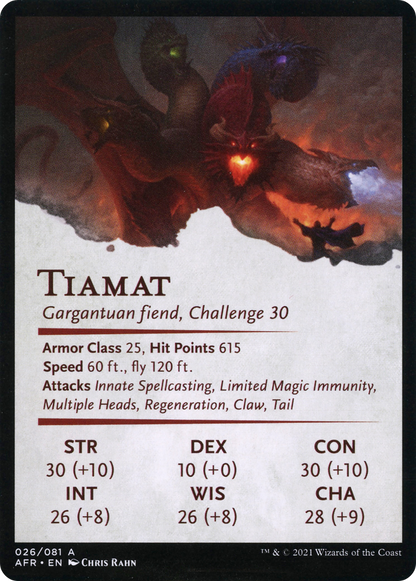 Tiamat // Tiamat (AAFR-026) (Borderless) [Adventures in the Forgotten Realms Art Series] Foil