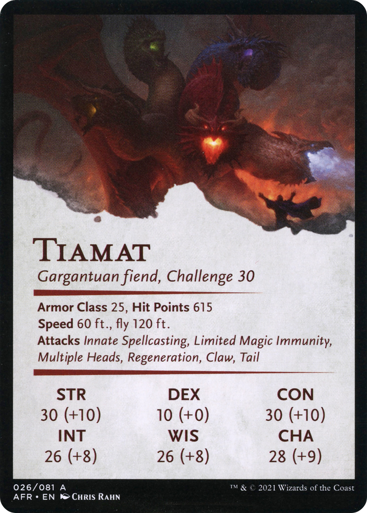 Tiamat // Tiamat (AAFR-026) (Borderless) [Adventures in the Forgotten Realms Art Series]