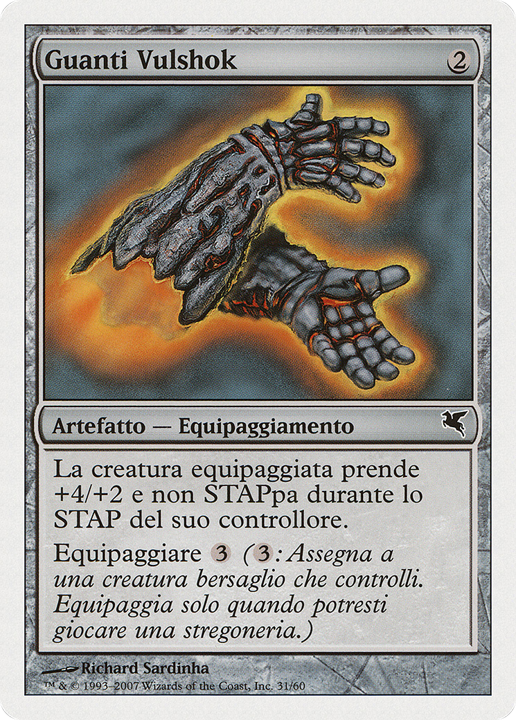 Vulshock Gauntlets (Italian) - "Guanti Vulshok" (PSAL-L31) [Salvat 2005]