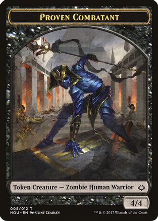 Proven Combatant // Cat Double-Sided Token (HOU-5 // 16) [Hour of Devastation]