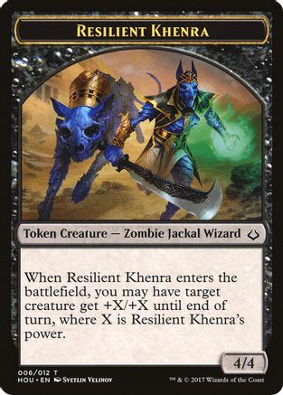 Resilient Khenra // Zombie Double-Sided Token (HOU-6 // 20) [Hour of Devastation]