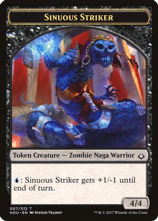 Sinuous Striker // Zombie Double-Sided Token (HOU-7 // 20) [Hour of Devastation]