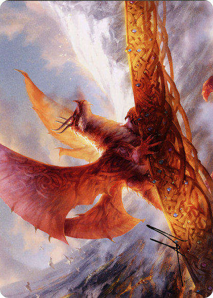 Goldspan Dragon // Goldspan Dragon (ASKHM-035) (Borderless) [Art Series: Kaldheim] Foil