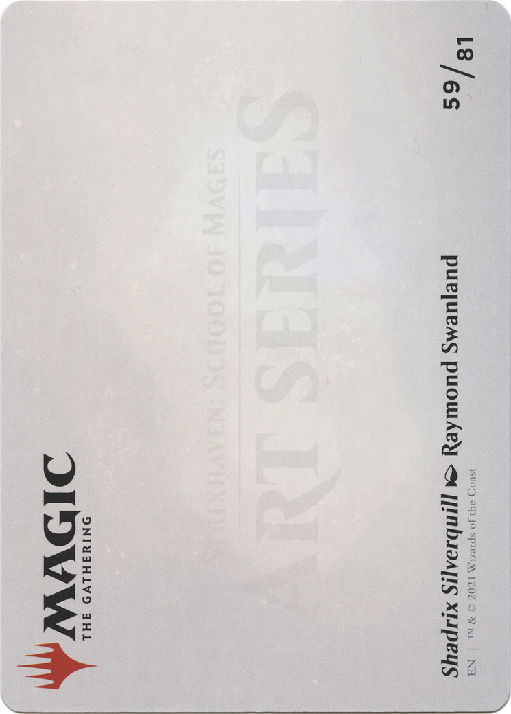 Shadrix Silverquill // Shadrix Silverquill (ASTX-059) (Borderless) [Strixhaven Art Series] Foil