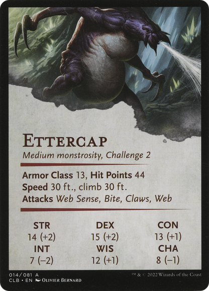 Ettercap // Ettercap (ACLB-014) (Borderless) [Battle for Baldur's Gate Art Series] Foil