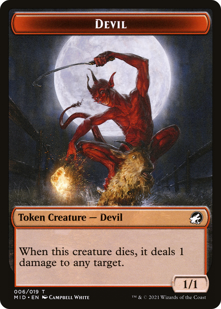 Devil (TMID-006) [Innistrad: Midnight Hunt Tokens]