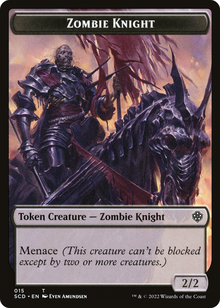 Zombie Knight (TSCD-015) [Starter Commander Deck Tokens] Foil
