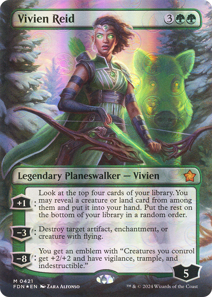 Vivien Reid (Borderless) (Mana Foil) [Foundations]