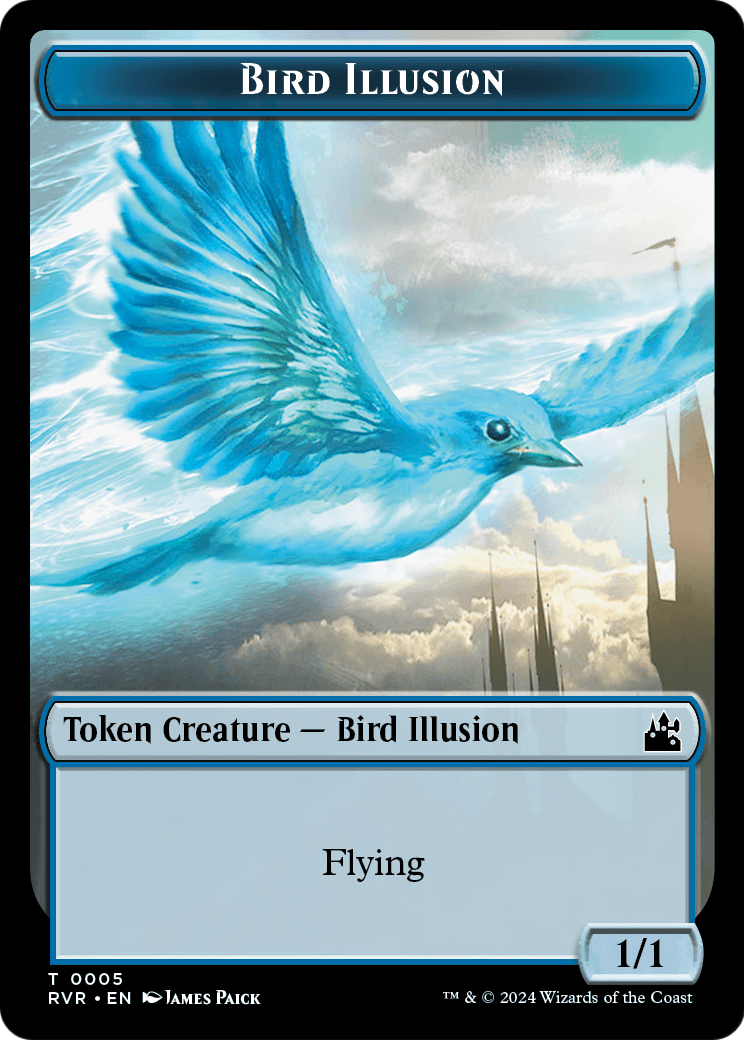 Bird Illusion (TRVR-005) [Ravnica Remastered Tokens]