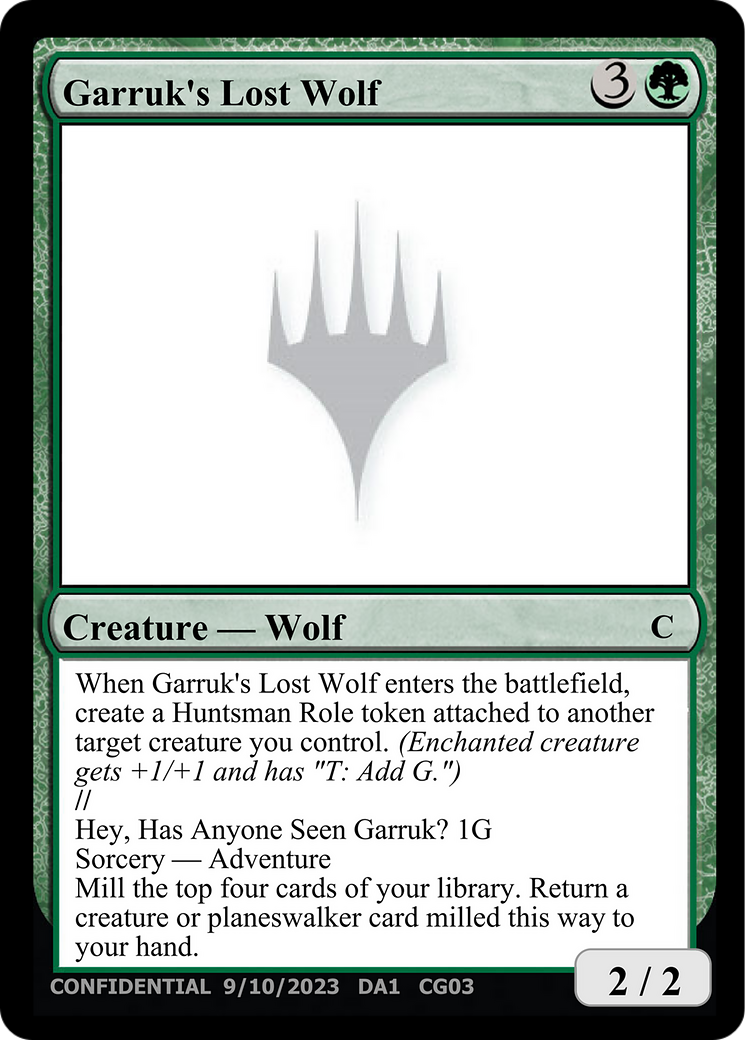 Garruk's Lost Wolf // Hey, Has Anyone Seen Garruk? (UNK-CG03A) [Unknown Event]
