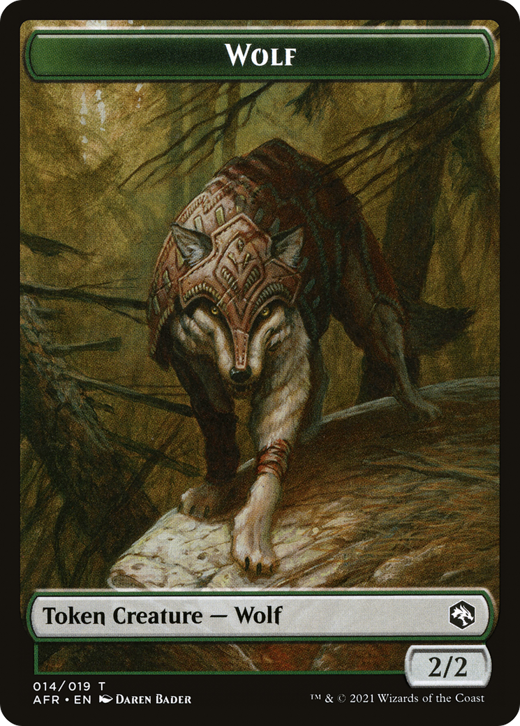 Wolf Token (AFR-014) [Adventures in the Forgotten Realms Tokens] Foil